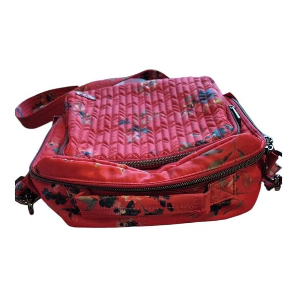 Lug Ranger Red Boquet Floral Quilted Puffer Crossbody Bag Excellent Condition - Picture 6 of 13